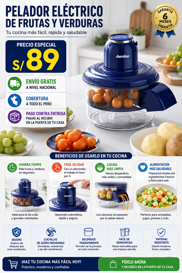 Pelador de Frutas y Verduras 🥕🍎